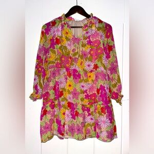 Show Me‎ Your Mumu Little Birdie Girl Carnaby Floral Dress Size 10-12Y Flowy NEW